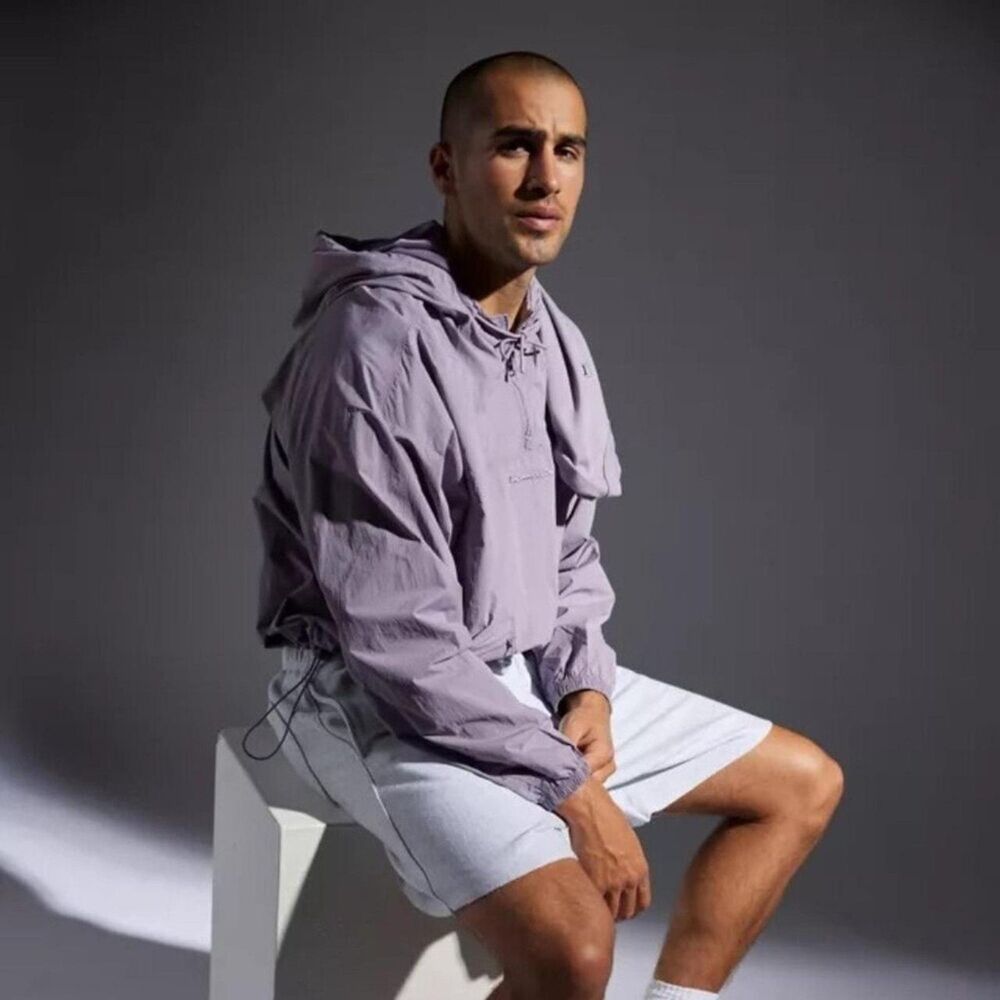 NWT Champion x Urban Outfitters Hooded Anorak Jacket Men's M Purple Lavender